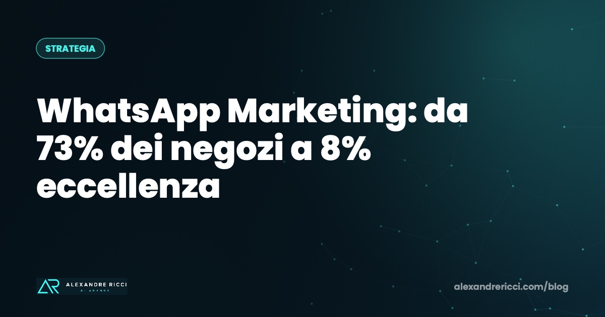 WhatsApp Marketing: da 73% dei negozi a 8% eccellenza